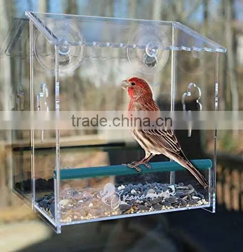 OEM ODM customized acrylic window bird feeder