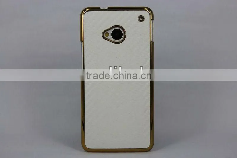 For HTC One M7 Case Carbon Fiber Design