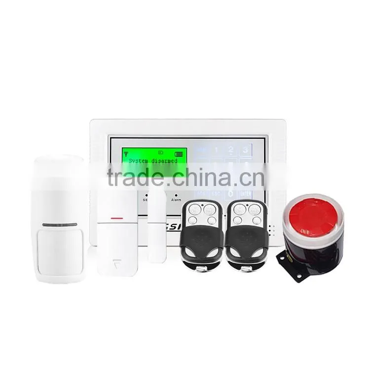 Touch screen smart wireless home security burglar alarm system