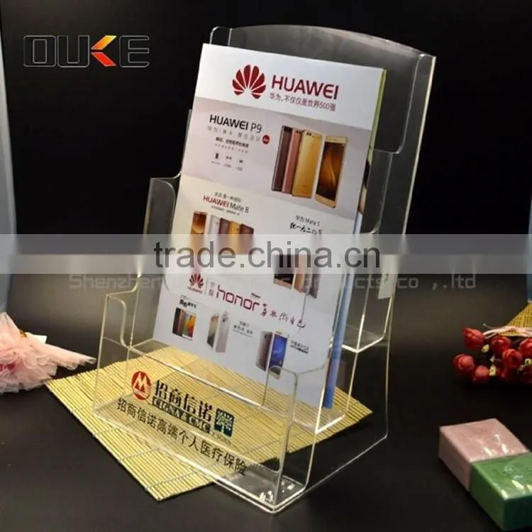 new premium environmental protection acrylic diaplay holder for brochure wholesale