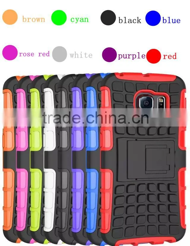 For Samsung Galaxy S6 Edge Dual Layer Armor Kickstand Cell Phone Case
