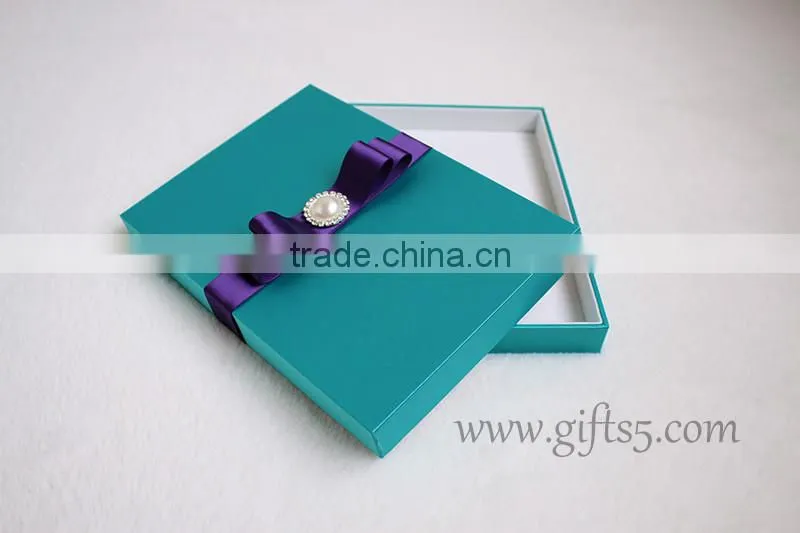 Best wedding invitation card boxes with bowknot