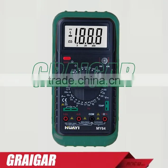 MY64 Digital Multimeter Voltmeter Ohm Electrical & AC/DC Professional Electric Voltmeter Ammeter