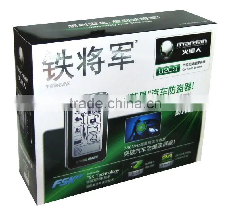 2-way atuo car alarm security system with touch screen transmitter