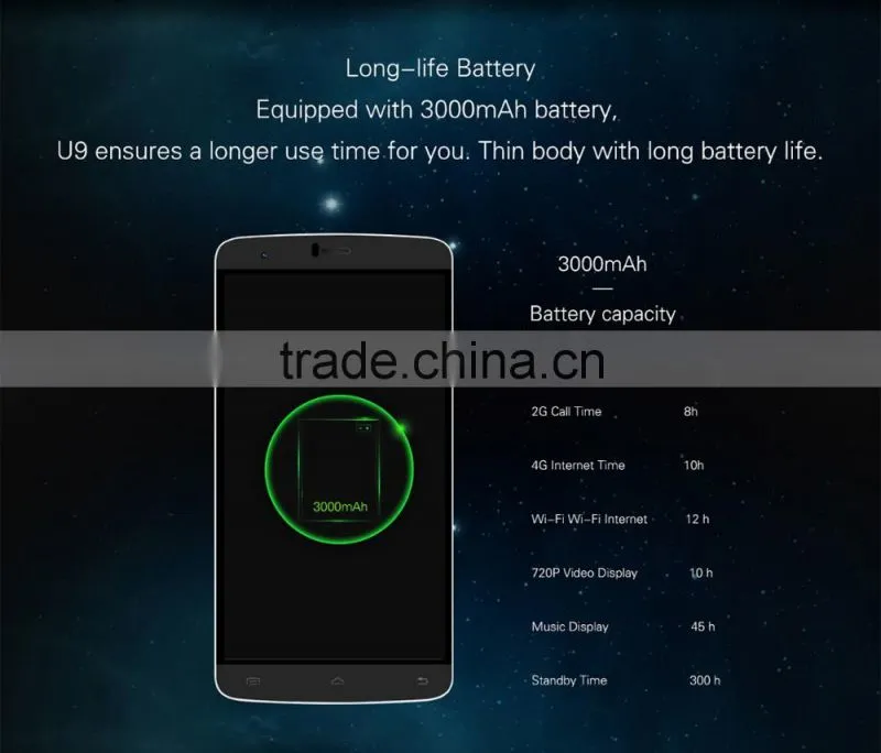 iNew U9 Android 5.1 2.5D Arc Screen 6.0 inch MTK6735 1.3GHz Quad Core 1GB RAM 8GB ROM A-GPS OTG Light Sensor Bluetooth 4.0
