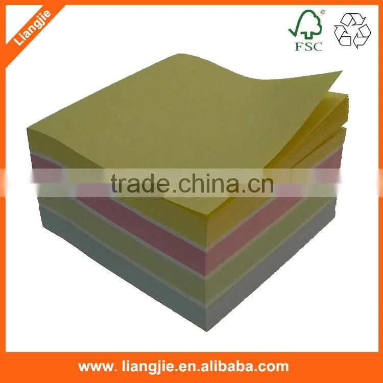 manufacturer custom neon paper sticky note pad,self-adhesive note pad