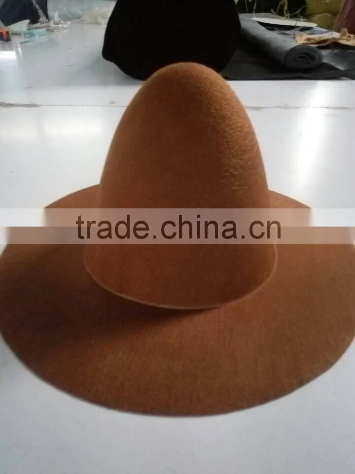 festival, party carnival witch hat with feather rope and trim can printed logo on it