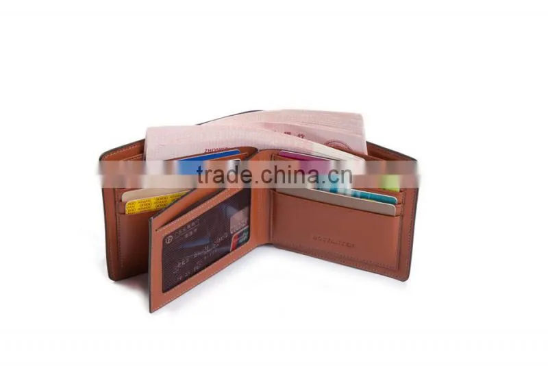 vintage 3 fold mens wallet with flap genuine leather bifold wallets