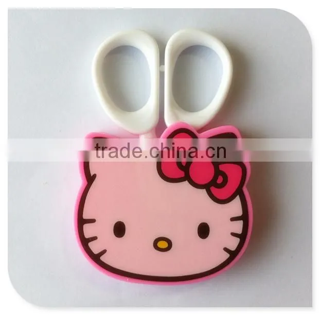 2015 best promotion gifts- small size cartoon plastic scissor set
