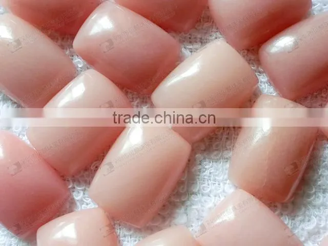 Rectangle shaped pink opal cabochons