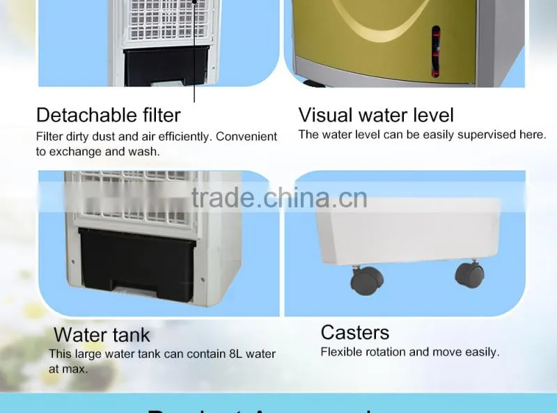 Golden Color Plastic Timer Air Cooler