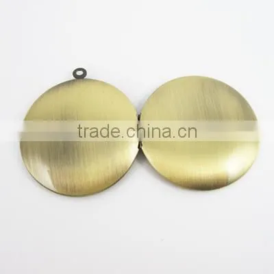 33MM vintage bronze brass round locket pendant,photo locket pendant for vintage jewelry,fashion jewelry 1111020