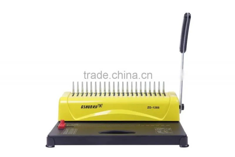 Practical manual binding and punching machine with bright colour shell