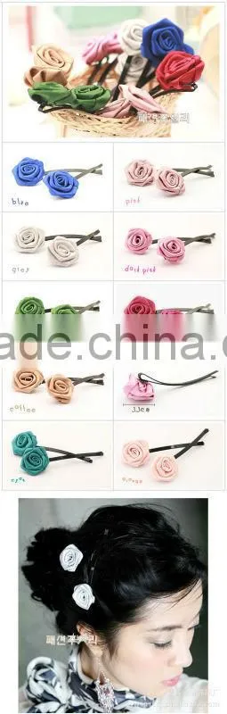 2014 Yiwu Aimee wholesale make silk flowers hair clips(AM-JJ-05)