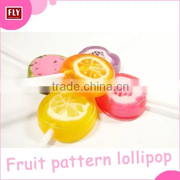 Wholesale Flat lollipops , Flwoer Pattern Sweet Hard Handmade Candy