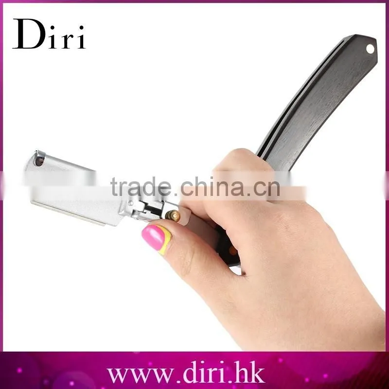 Traditional Style Solid Wood Handle Folding Razor Shaving Knife