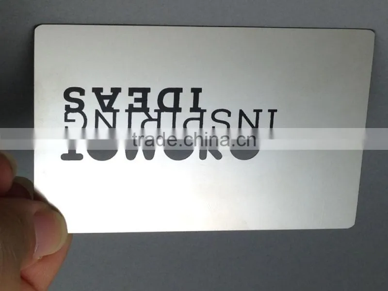 Cheap metal name/ business card with cutting letters
