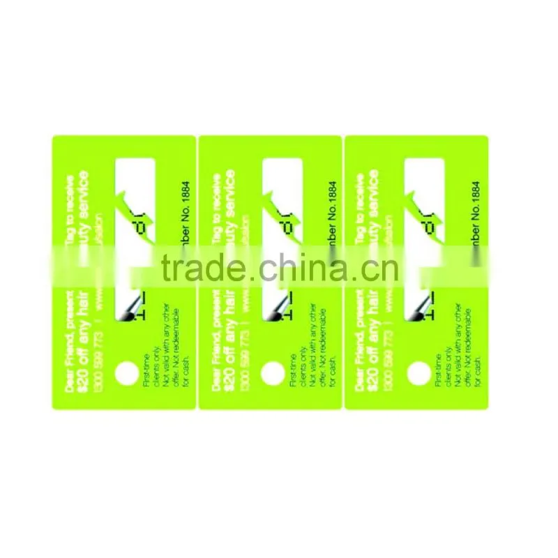 Paper/ PVC material prepaid card, scratch card with PIN number