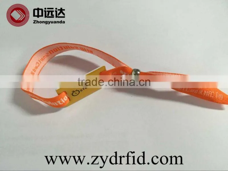 HF 13.56MHz Professional RFID woven fabric wristband bracelet