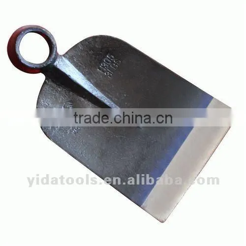 forged garden hoe with wood handle