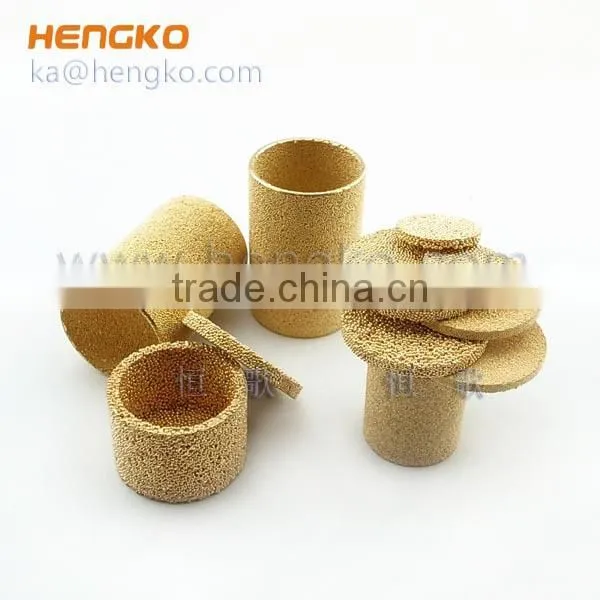 Sintered porous bronze oil filter housing