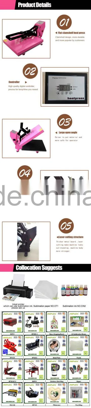 China supplier most competitive 15*15" heat press printing labels machine