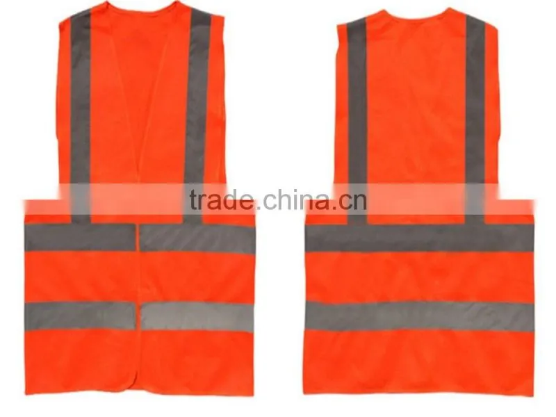High Visibility Neon Green Safety Vest with Reflective Strips and Mesh Fabric and Pockets, ANSI/ISEA Standard | Size L