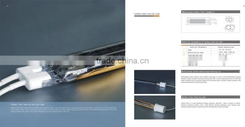 clear shortwave infrared lamp single tube for firing furnace in Solar PV industry,5000 hours,Ce certificate,