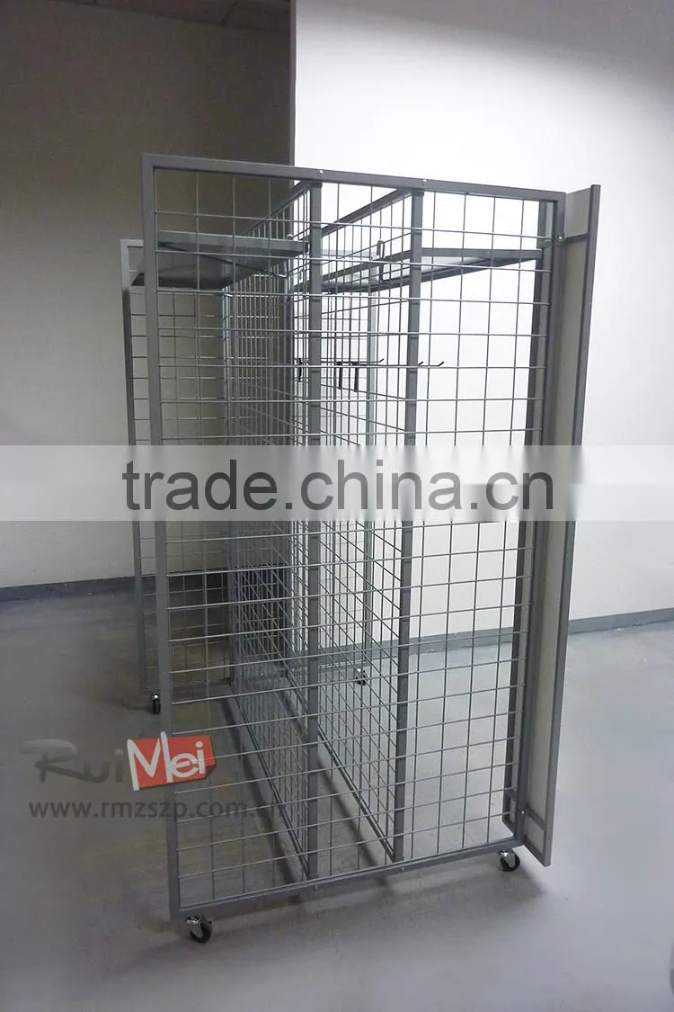 4-side floor wire mesh slippers display rack /holder