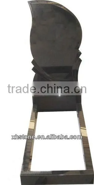European white and black polished tombstone and monument