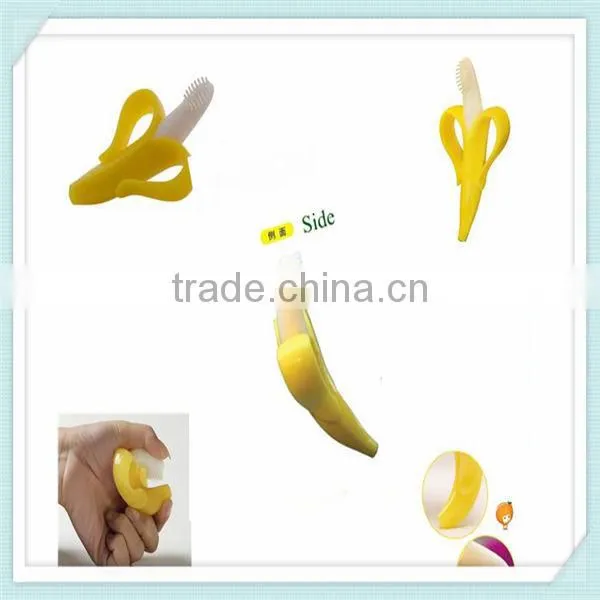 2014 FDA& LFGB safety silicone baby tooth brush
