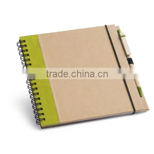 Promotional eco friendly notebook with pen