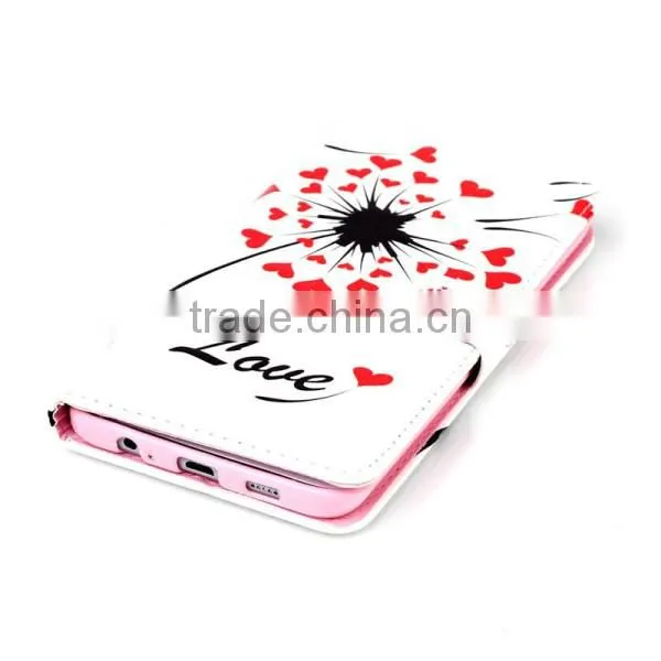 Fashion Painted Leather Case Flip Cover For Samsung S6 Edge Wallet Cases