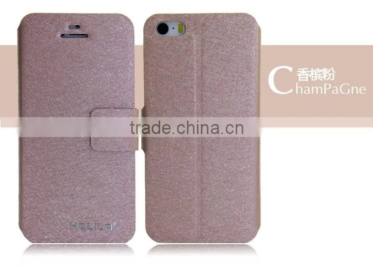 High quality wallet leather case flip PU leather phone case protective back covers for iPhone 5 5s