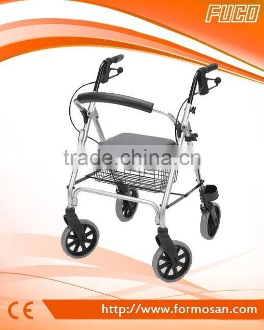 4 WHEELS ALUMINUM LIGHTWEIGHT ROLLATOR (walker,walking aid) CE