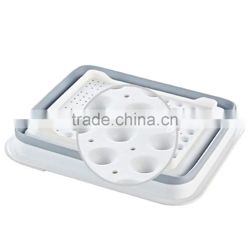 Plastic foldable dish rack