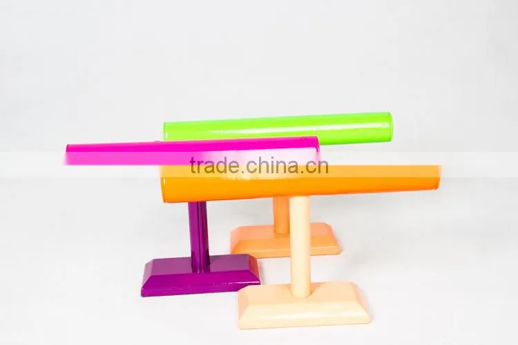 zhejiang manufacturer Fashion t shape wood jewelry display for bracelet