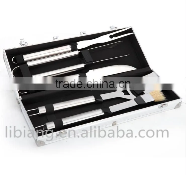 5pcs Portable bbq tool box set