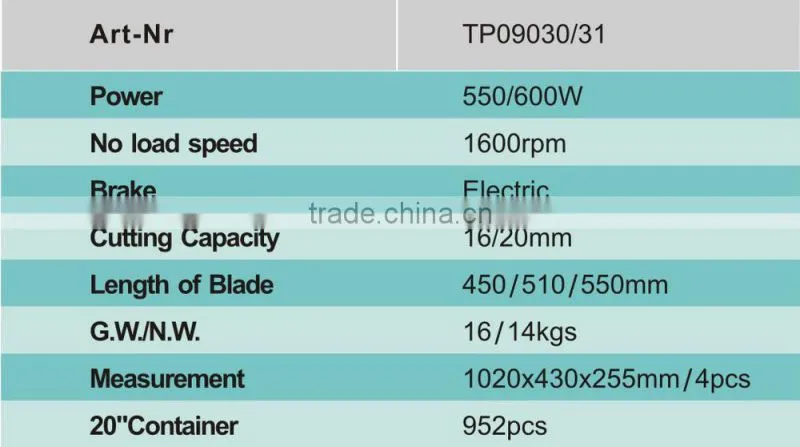 TP09030 Garden tool green Hedge Trimmers with long blade