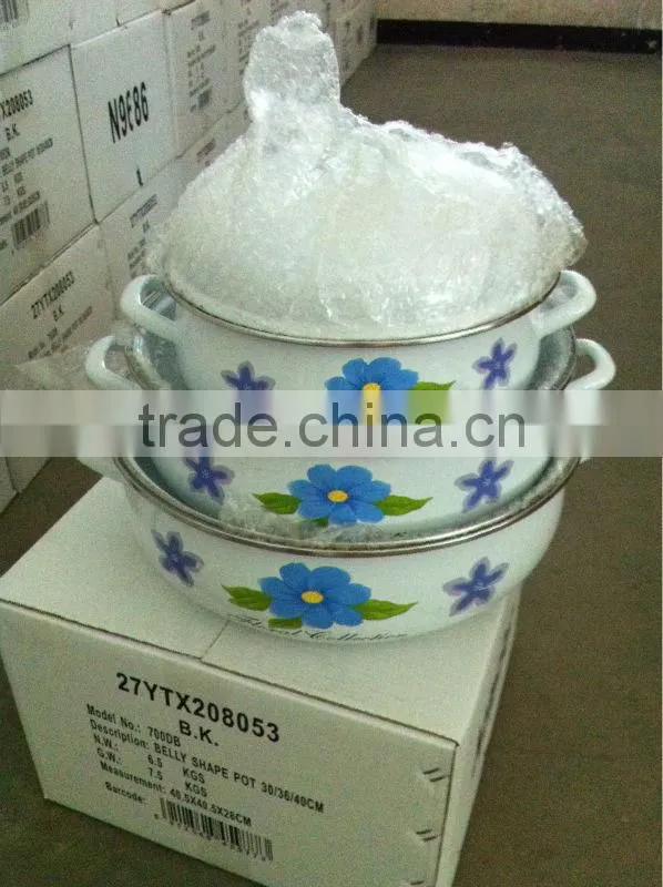 4pcs 26-30-34-40 cm enamel steam pot