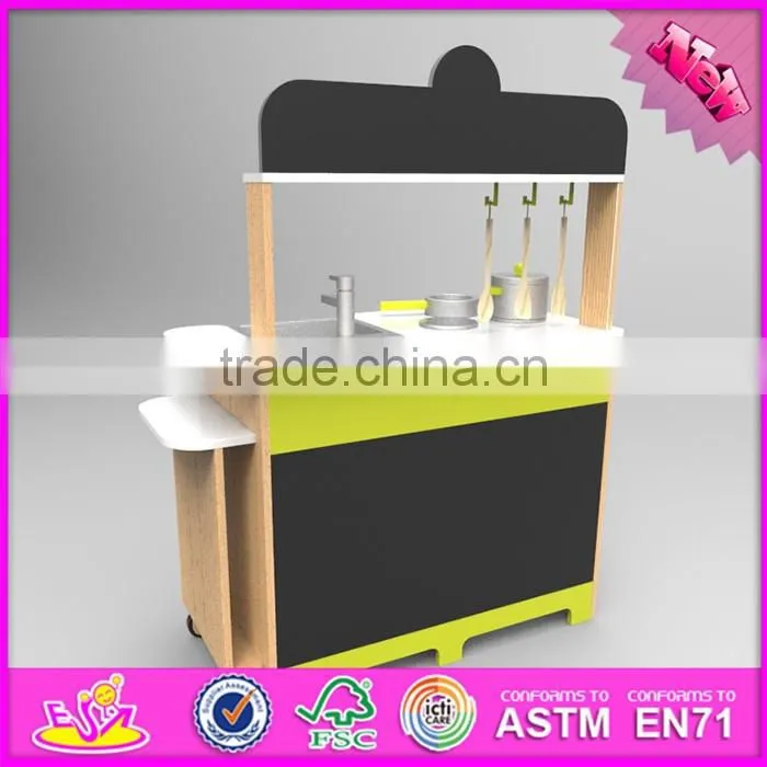 2016 new design home play wooden play kitchens for toddlers W10C249