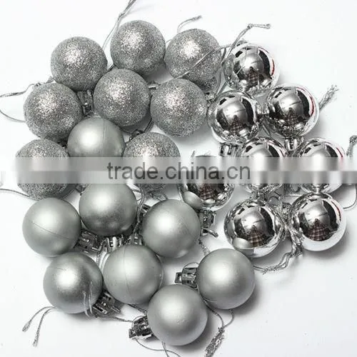Cheap 24 Pcs Glitter Christmas 4 6 8 10cm Balls Baubles Xmas Tree Hanging Ornament Christmas Decor