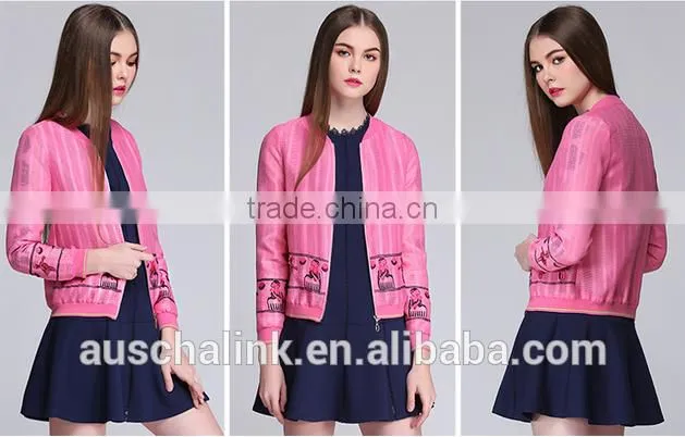 latest korean style classic fashion embroidered casual jacket customized