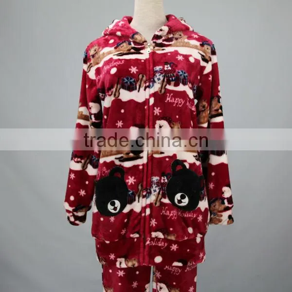 2016 new style fashion OEM holiday wholesale women christmas pajamas