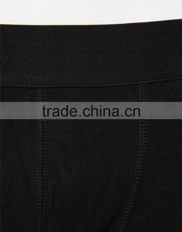 Comfortable and high quality man underwear plain black boxer shorts for men