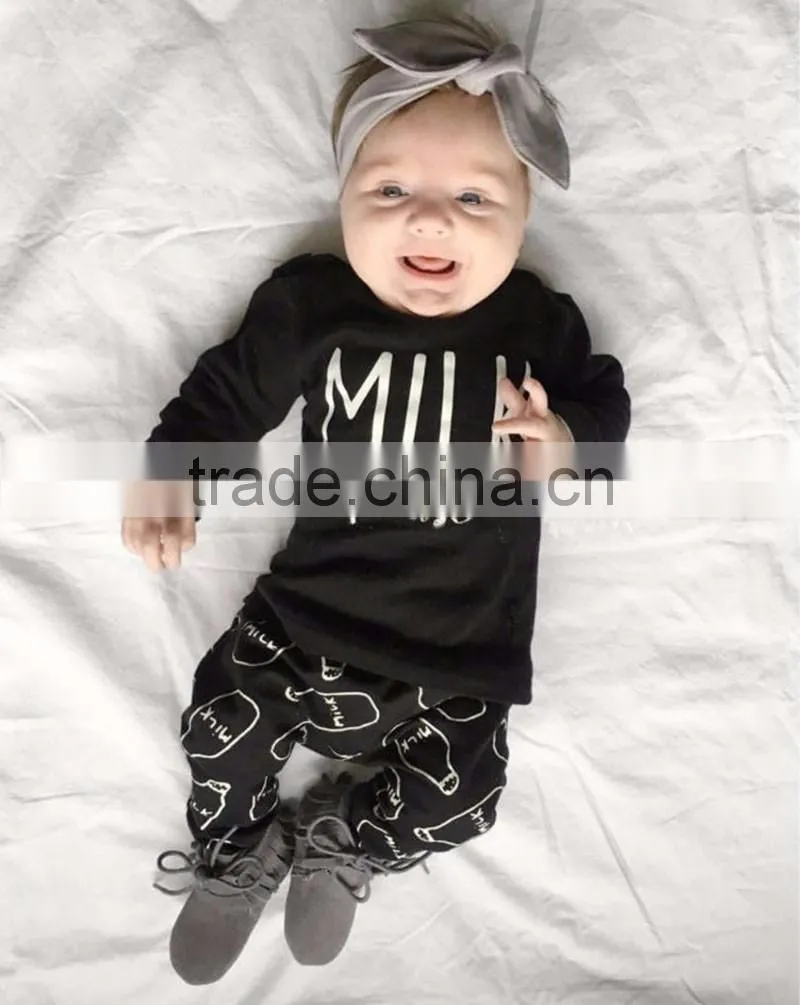 2016 summer baby fashion style baby boy clothes set, baby girl clothes soft and comfortable T-shirt + pants 2pcs sets