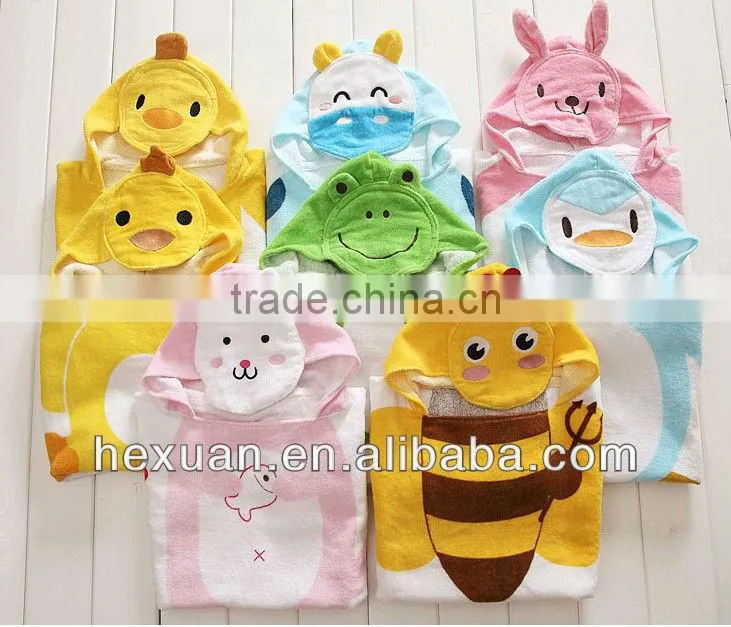 high quality baby animal towels in cotton material