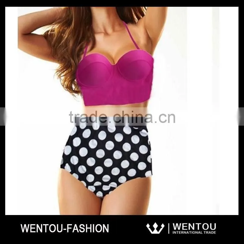 Wholesale High Waist Bikini Girls Swimwear