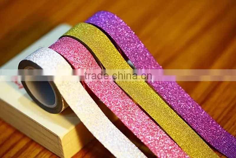 Multicolor paper tape customizable glitter paper tape different size decorative tape