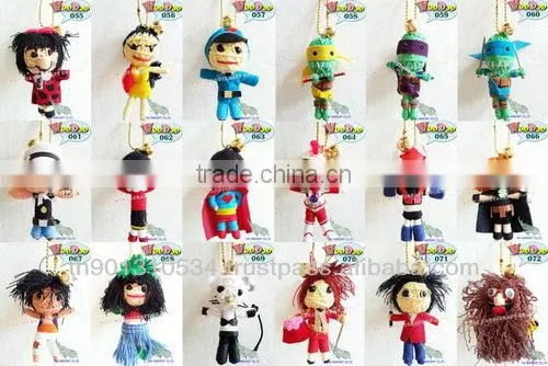Handmade Keychains Keyrings Voodoo Doll String Accessories bag Gifts